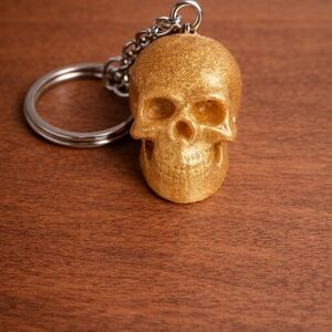 Gold Skull Keychain